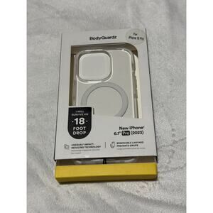 BodyGuardz Clear Case for iPhone 15 Pro MagSafe 18ft Drop Protection w/ Lanyard